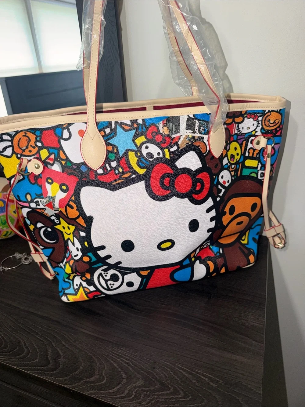 Hello Kitty x BAPE Colorful Graphic Tote Bag - Multicolor